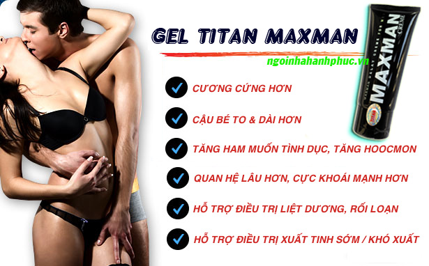 Cải thiện kích thước cậu nhỏ bằng gel titan maxman
