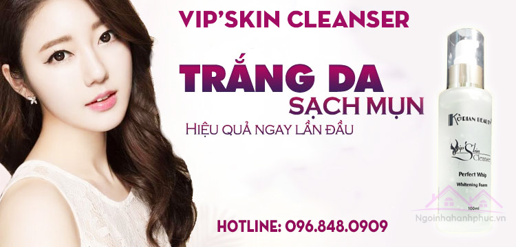 Sữa rửa mặt trắng da chính hãng Korian Beauty - Vip'skin Cleanser 2