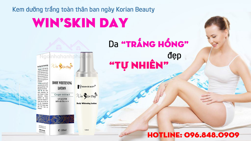 Kem dưỡng trắng toàn thân ban ngày Korian Beauty Win’skin Day