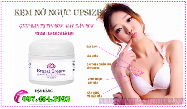 Làm to ngực cấp tốc với kem nở ngực upsize