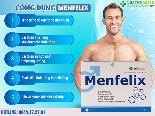 Menfelix là thuốc bổ sung kẽm tốt nhất cho nam giới