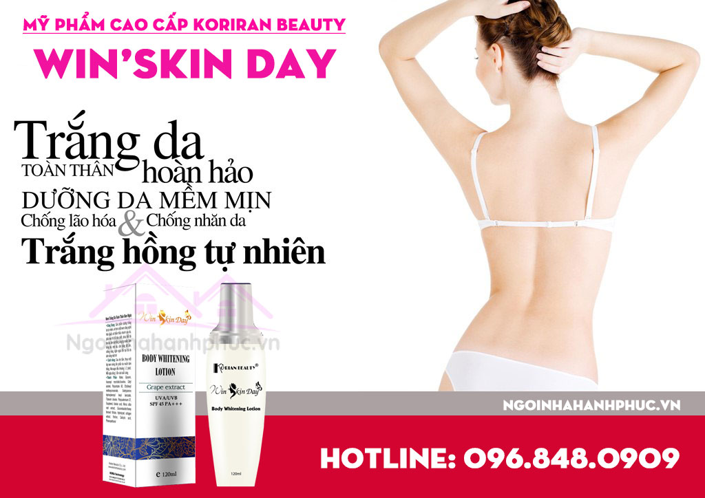 Kem dưỡng trắng toàn thân ban ngày Korian Beauty Win’skin Day 3